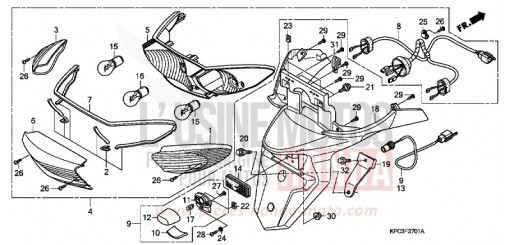 HECKLEUCHTE (XL125V7/8) XL125V7 de 2007